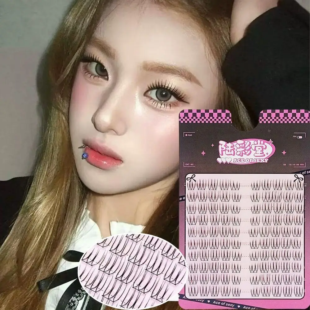 

Korean U-Shaped Segmented Fake Eyelashes C Curl Natural Volume Eyelashes DIY Idol Large-Capacity Manga EyeLash Soft Wispy Lashes