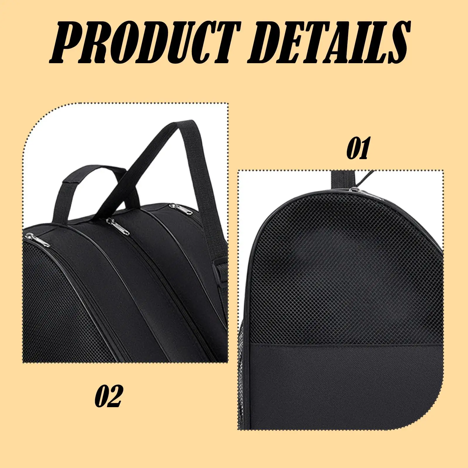 Bolsa de Patinaje de Tela Oxford Resistente, Mochila Ajustable para Niños para Patines en Línea y Almacenamiento de Patinaje Artístico