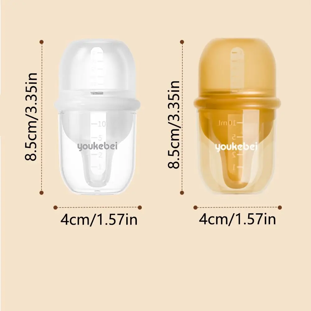 Slow Flow Tepel Siliconen Babyflessen met Schaal 30 ml Voedsel Squeeze Feeder hittebestendig BPA-vrij Pasgeboren Voeden Dispenser