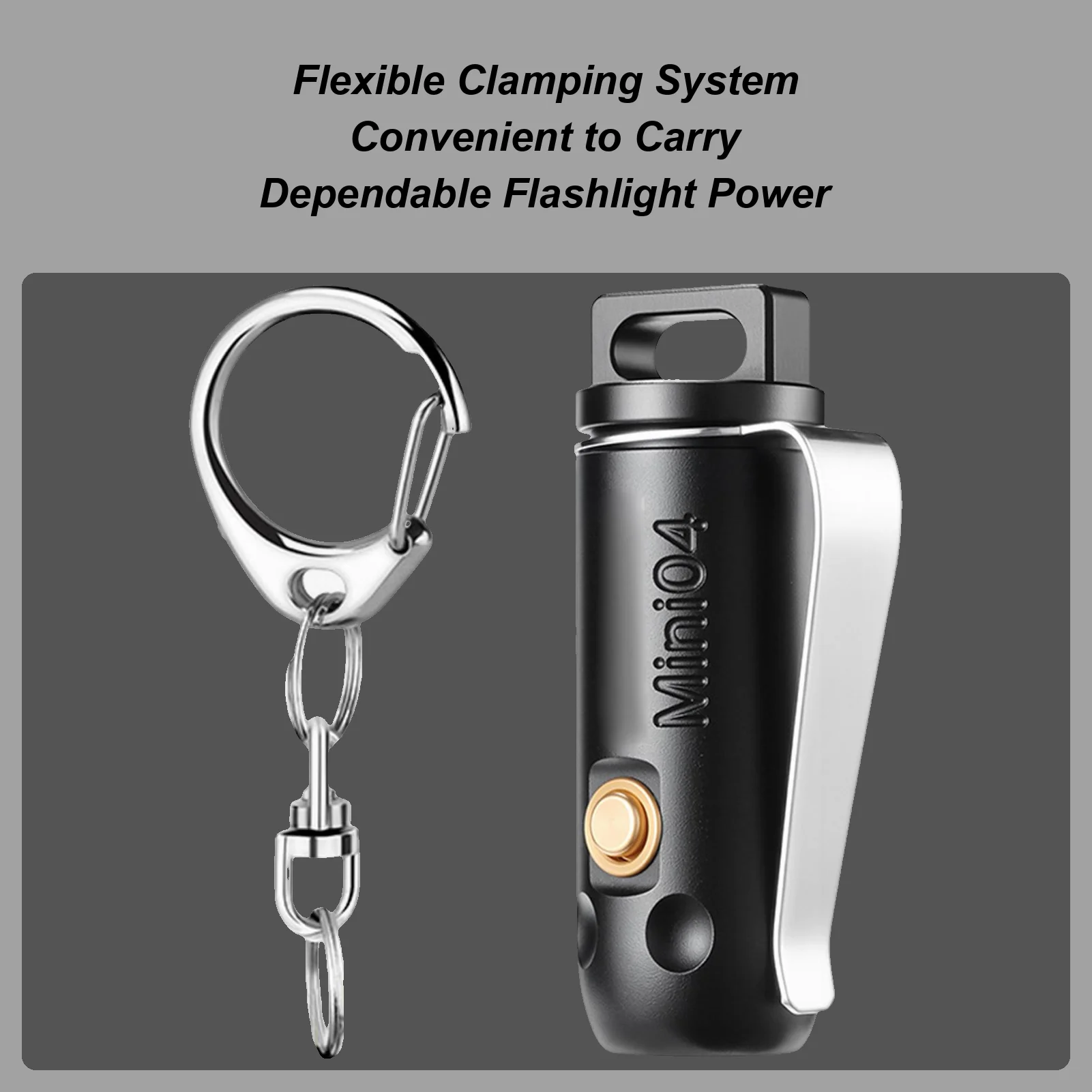 

Bright Flashlight Emergencies Torch With Hat Clip Portable Waterproof Small 4-Mode Light For Hiking Cycling Repairing Camping