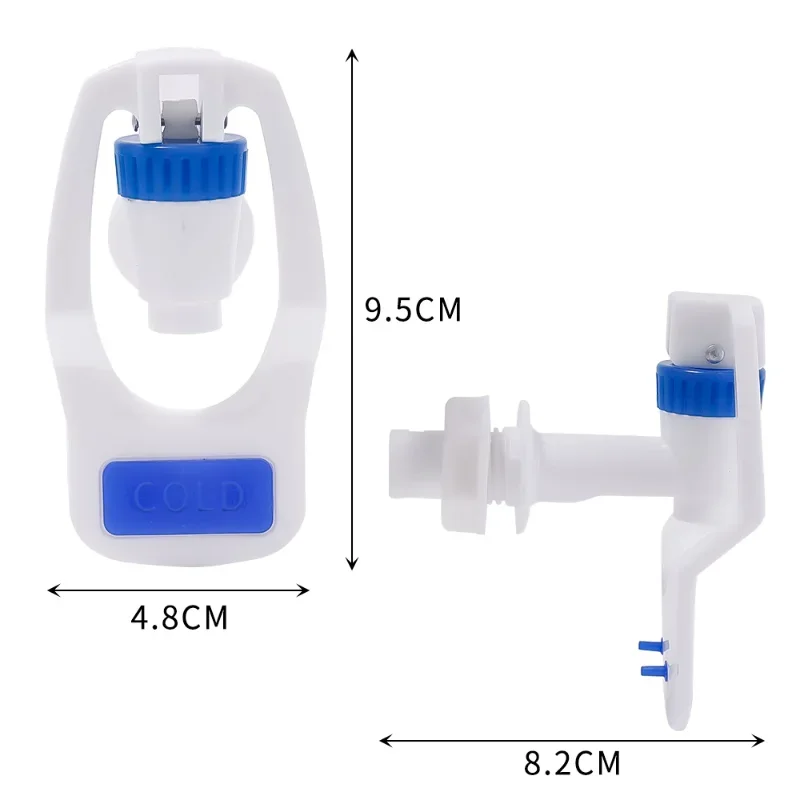 Water Dispenser Faucet Replacement Push Faucet Plastic Faucet Cold and Hot Water Spigot Pack for Home Office Water Dispensers