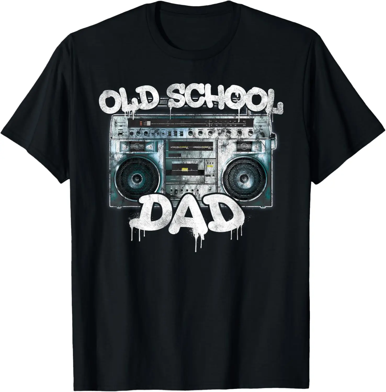 Old School Dad, Throwback 80s 90s Boombox Graffiti T-Shirt