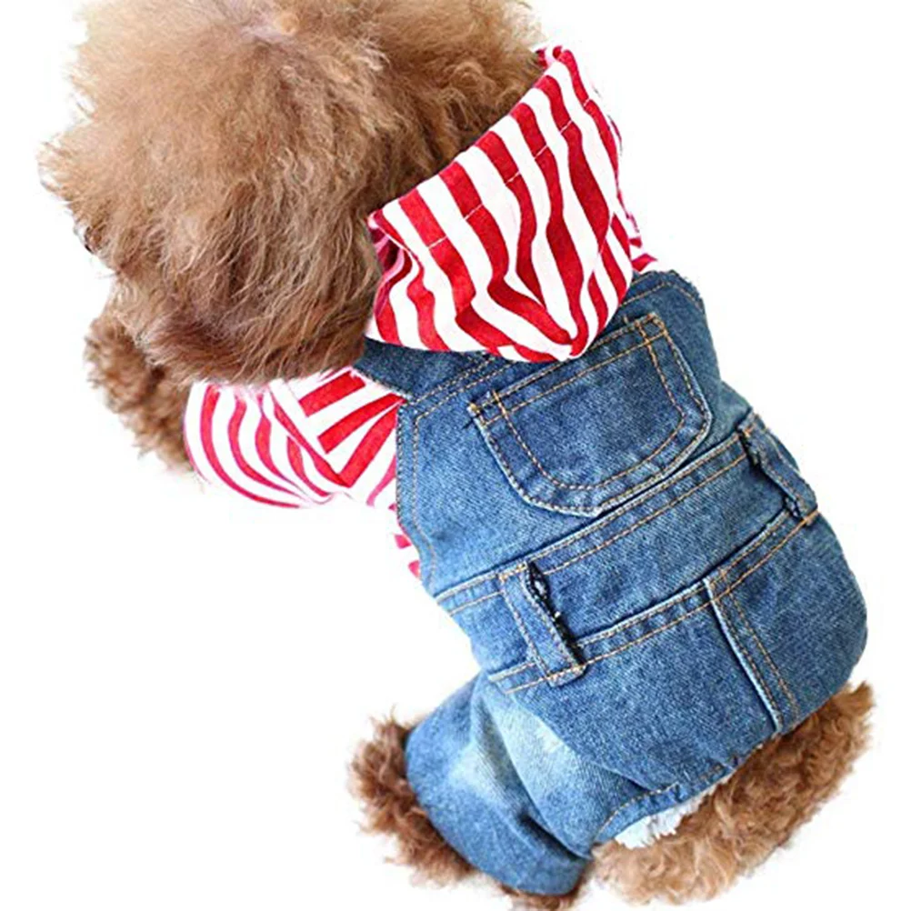 

1pcs Pet Jeans Jacket For Dogs Warm Cotton Coat Outdoor Walking Jogging Christmas Party Wear Xxl Clothes Pet Party