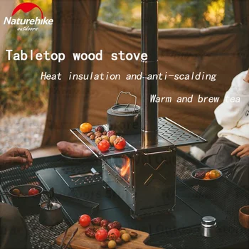 네이처하이크 장작 히터 휴대용 캠핑 연소 스토브, 바베큐 피크닉 접이식 스토브, 야외 요리, 다목적 스토브 화로
