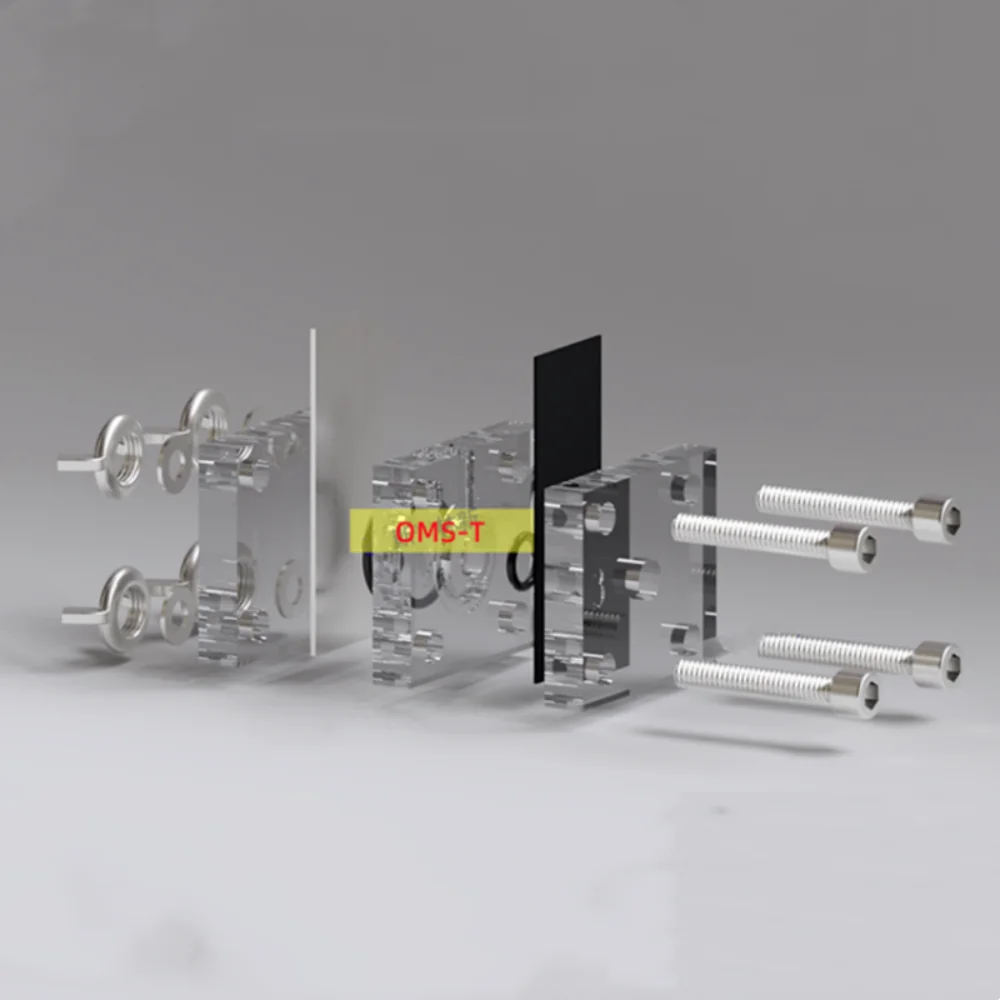 Metal fuel cell reactor, secondary zinc air electrolysis cell OMS-T, zinc air testing device, metal air transparent mold.