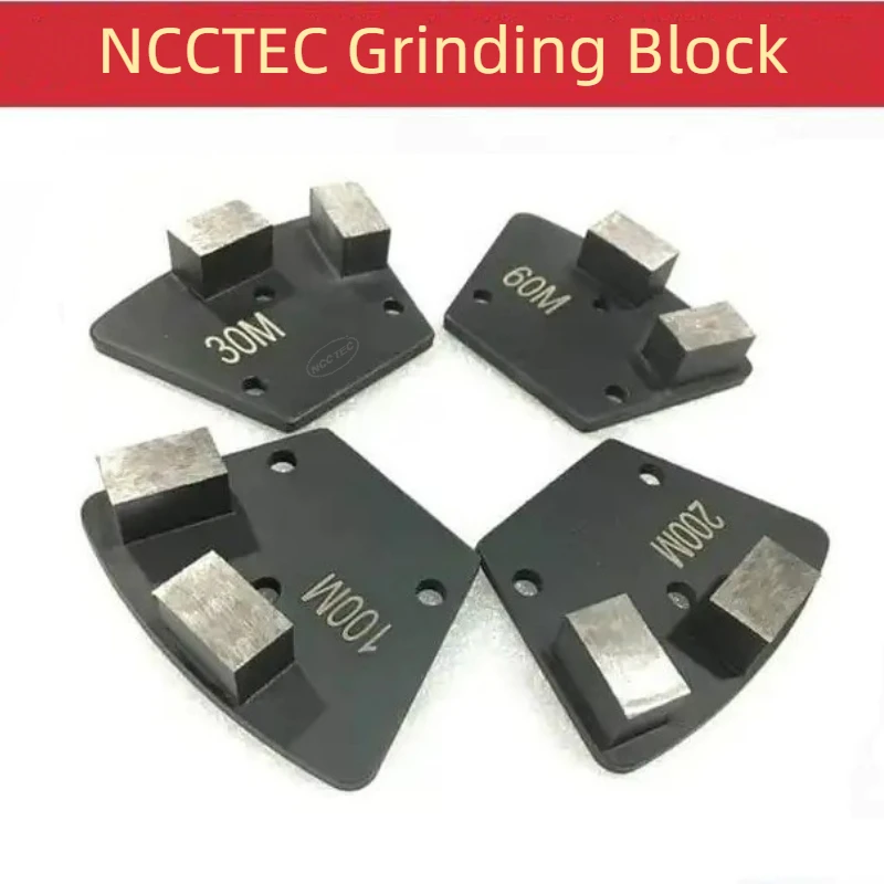 

[2 Rectangular Segments] 12pcs Trapezoid Diamond Grinding Block Concrete Prep Polishing Pads Shoe Tool Heads for Floor Grinder