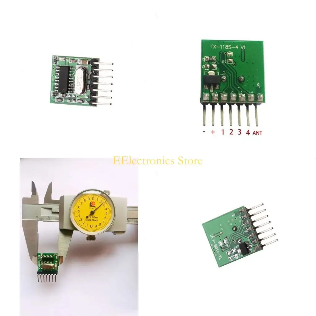 B03C 433mhz RF Receiver Learning Code Decoder Module 433mhz Wireless 4 Channel Output Diy For Remote Control 1527 Encoding