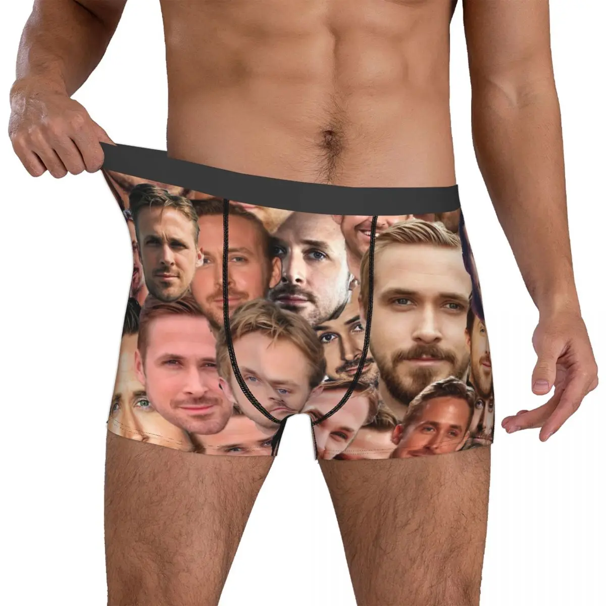 RYAN GOSLING Underpants Breathbale Panties Male Underwear Print Shorts Boxer Briefs