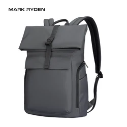 MarkRyden Fashion Men's and Women's Roll Top Computer Bag 15.6-inch laptop Men's business backpack waterproof Shoulder Bag