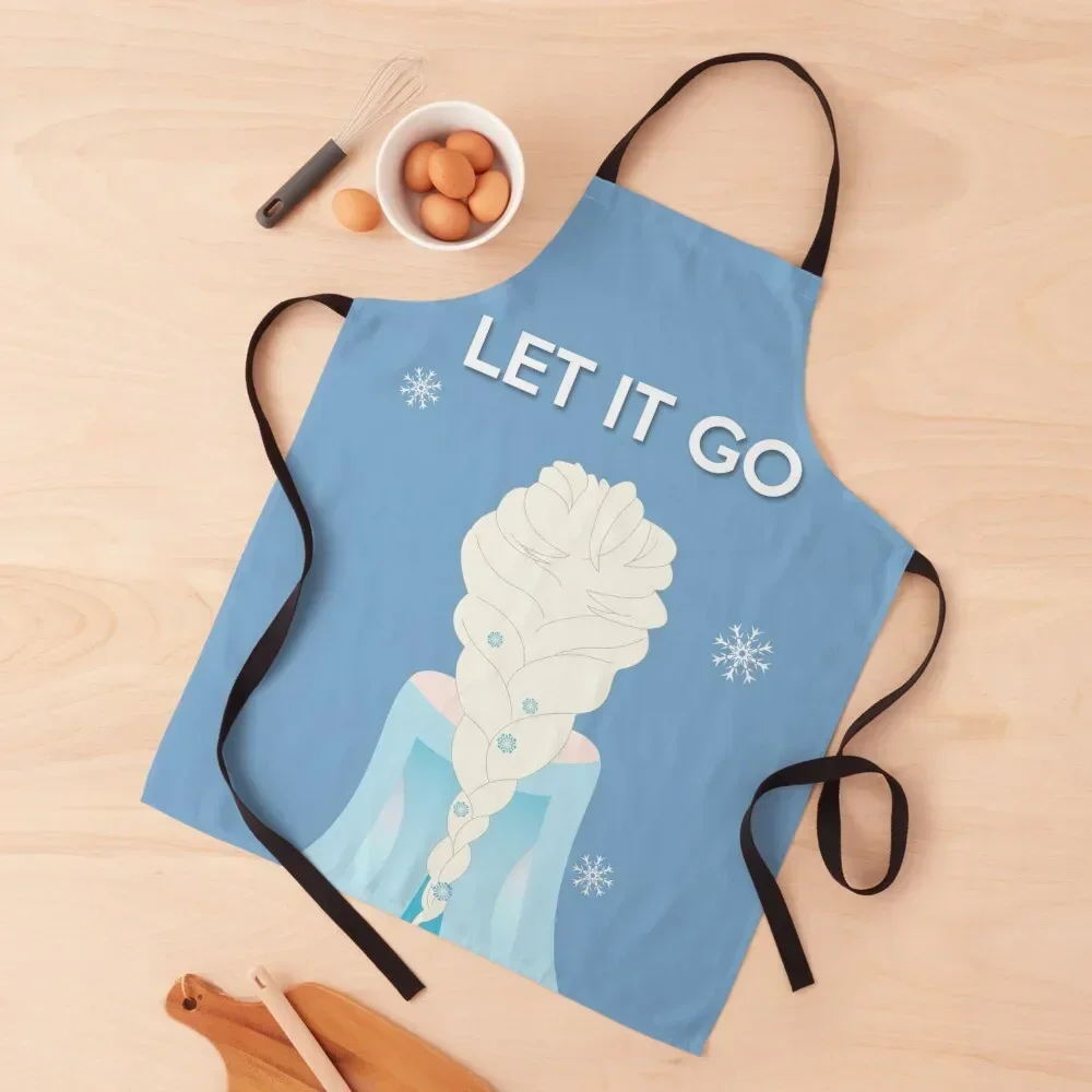 Let It Go Snow Queen Ice Princess Apron painters waterproof for women Kitchen Things Apron