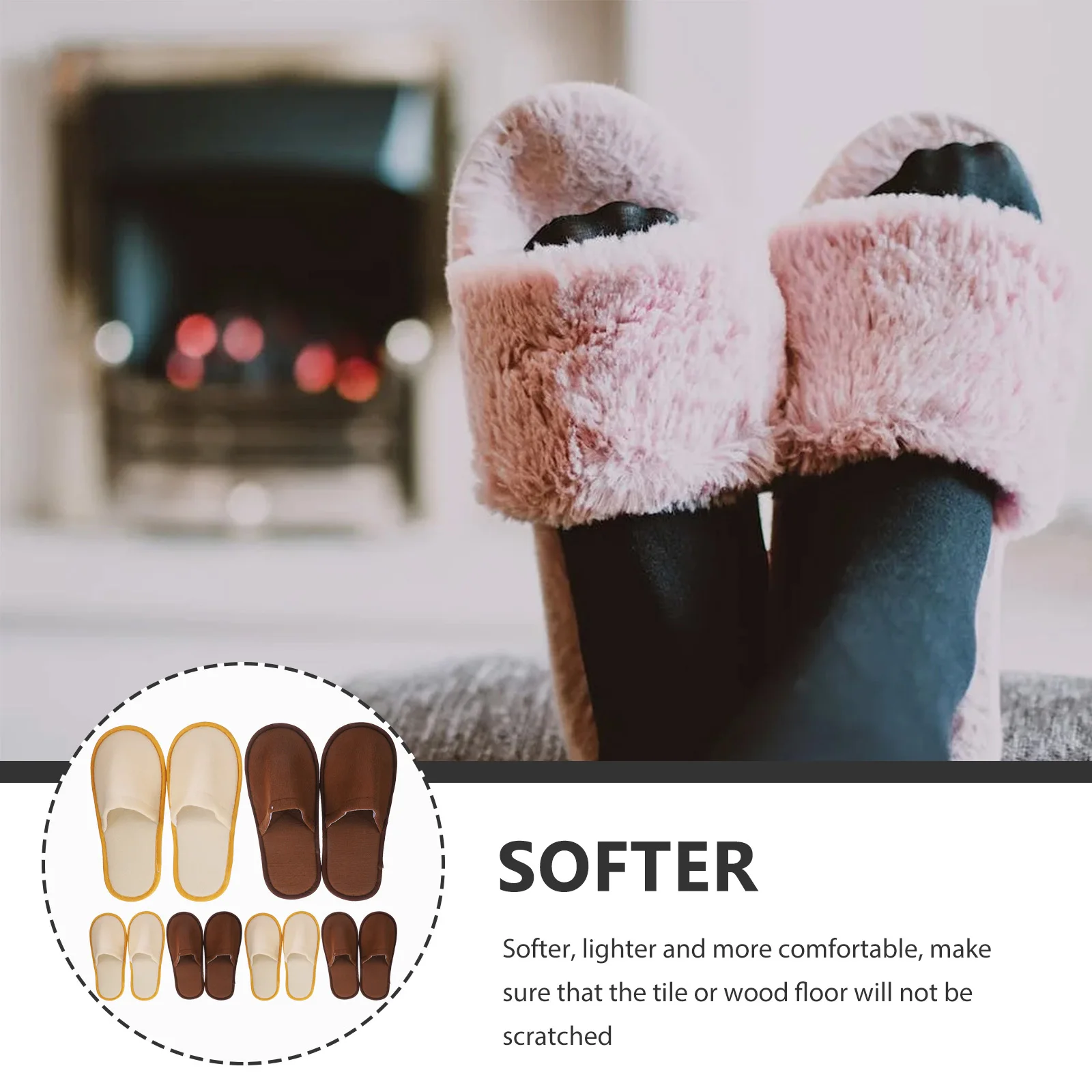 

Coral Velvet Children's Slippers Soft Comfortable Breathable Disposable Travel Home Hotel Use Non Scratch Floor
