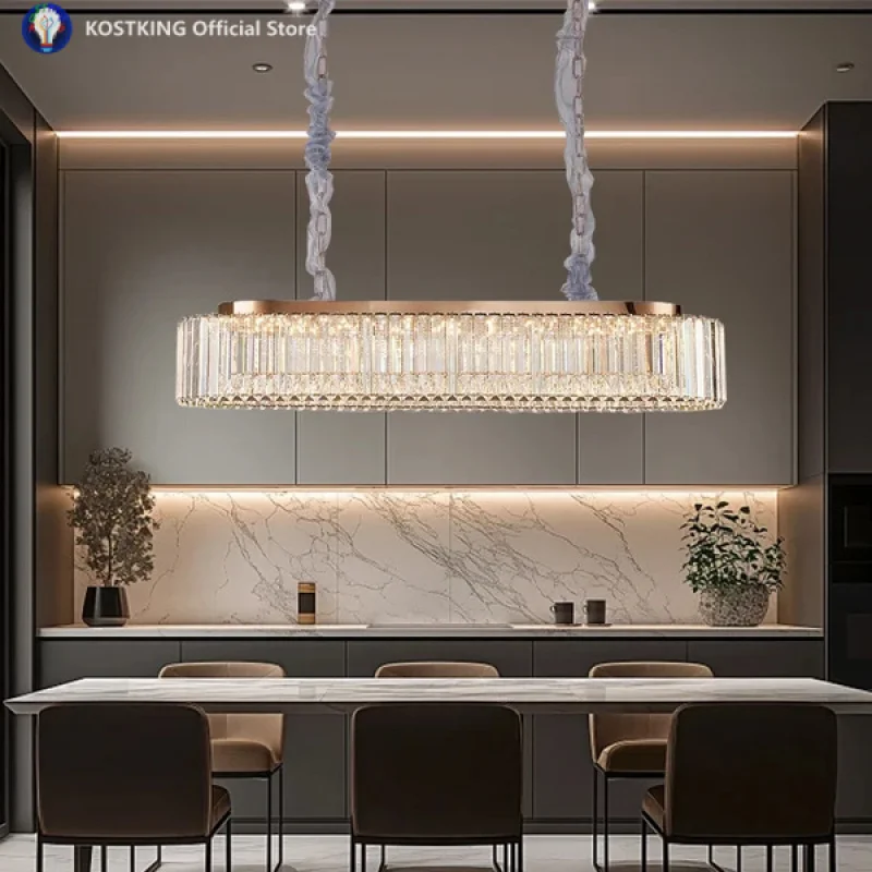 Dining Room Table Hanglamp Led Home-appliance Lustres De Teto Decoration Home Crystal Over Chandeliers Luxury Postmodern