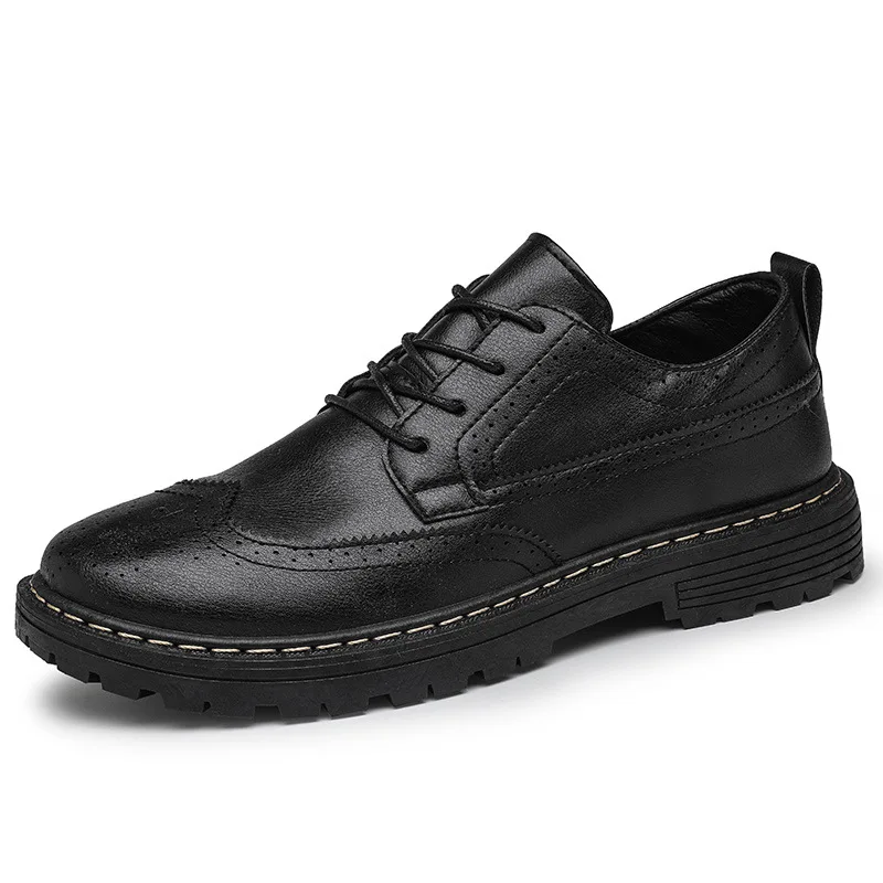 2023 New Men\'s Shoes Business Dress Men\'s Leather Shoes Men\'s British Casual Shoes Comfortable and Fashionable Driving Shoes