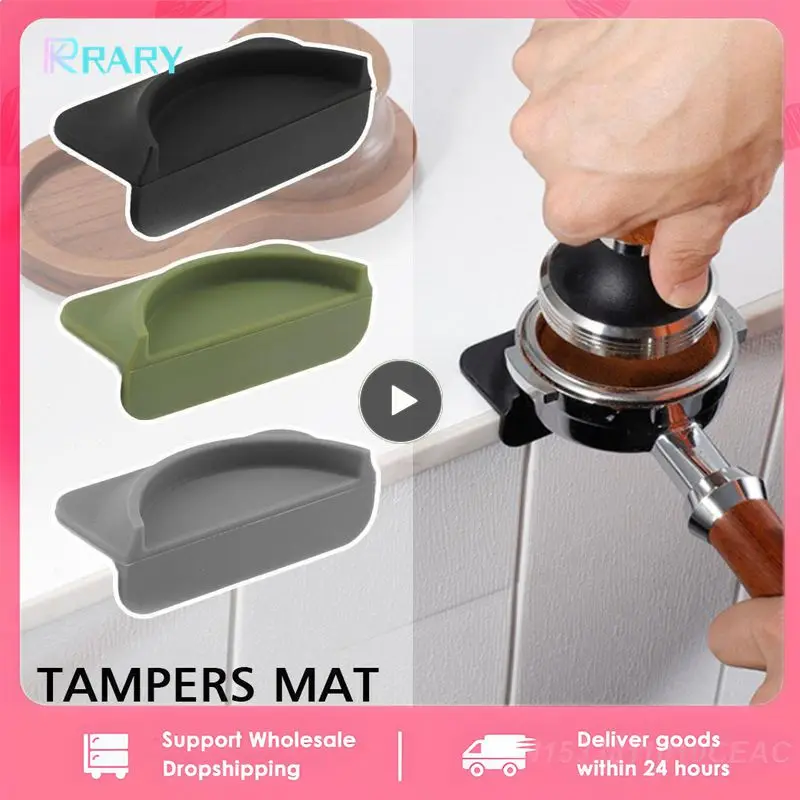 Silicone Espresso Coffee Tampers Mat Non-slip Coffee Press Pad Corner Station Press Tampering Holder Barista Tamping Coffeeware