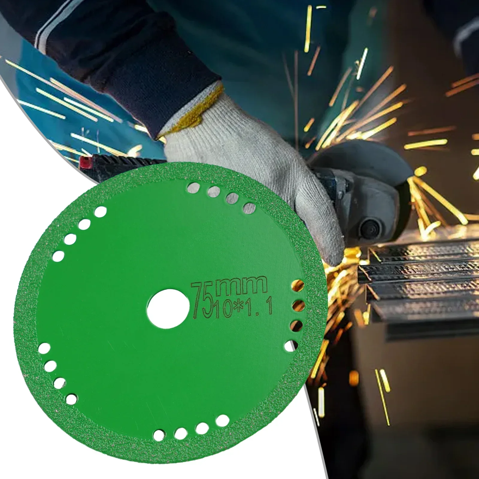 

Diamond Saw Blade Metal Brazing Iron Rebar Stainless Steel Cutting Discs Set 75mm Angle Grinder Disk Cut Off Wheel Tool