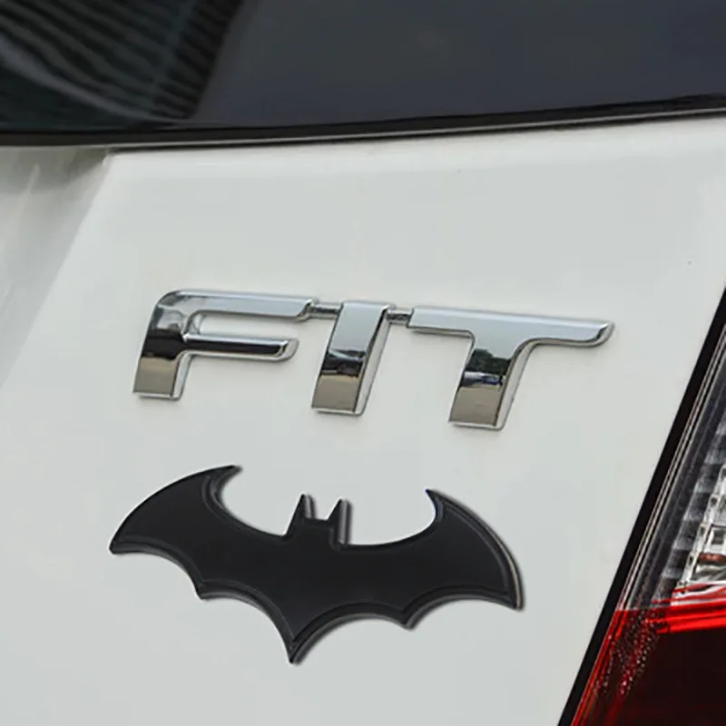 Motorcycle 3D Metal Bat Auto Halloween Decorations Sticker Metal Badge Emblem Tail Decal Motorcycle Car Accessories