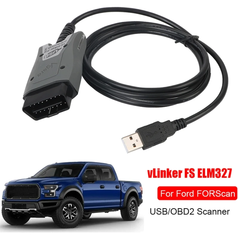 

Автомобильный диагностический сканер Ford FORScan VLinker FS USB HS/MS-CAN для Mazda ELM 327 OBD 2 FS ELM327 Инструменты интерфейса OBDII