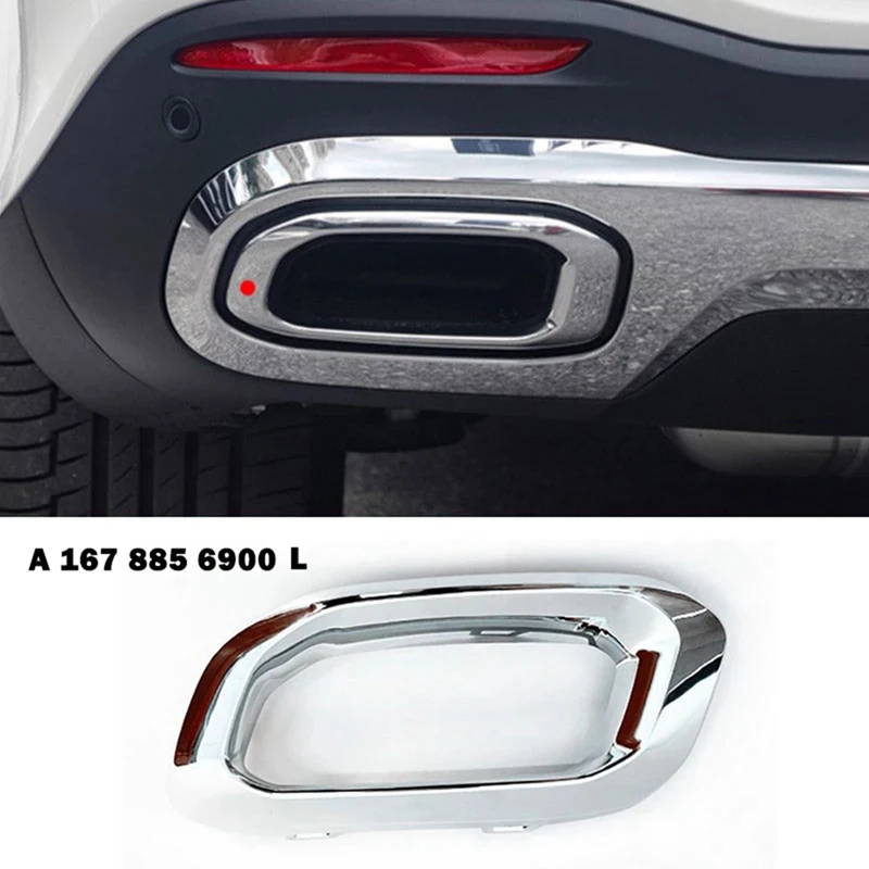 Exhaust Pipe Cover Chromium Chrome Trim For Mercedes Benz GLE C167 V167 GLS Tail Throat Trims A1678856900 A1678857000 Parts