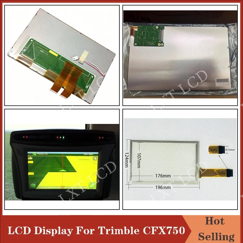 Original New 8 Inch LCD With Touch Screen For Trimble CFX 750 CFX-750 FM750 FM-750 Agricultural Equipment LCD Touch Digitizer