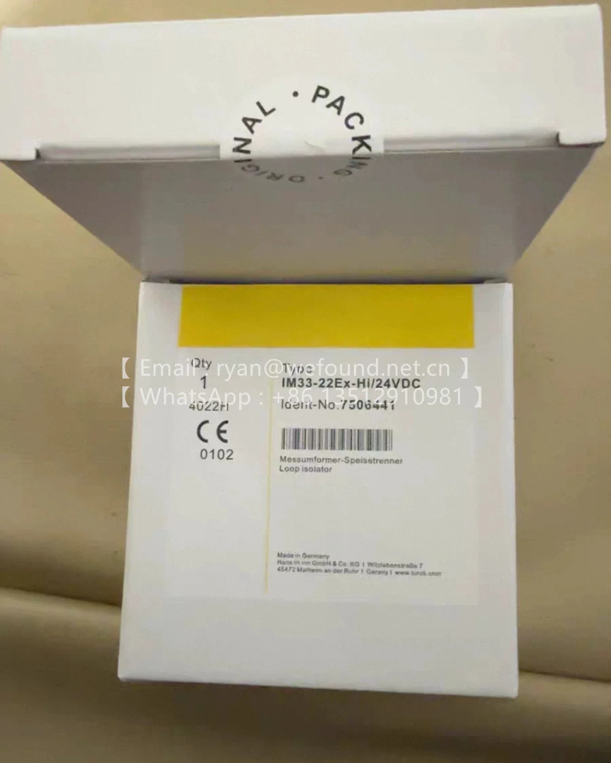 IM1-22Ex-R  7541231 IM1-22Ex-R/24VDC  7541210 IM12-22EX-R  7541233 IM12-22EX-R/24VDC  7505640 IM1-22Ex-T  7541232