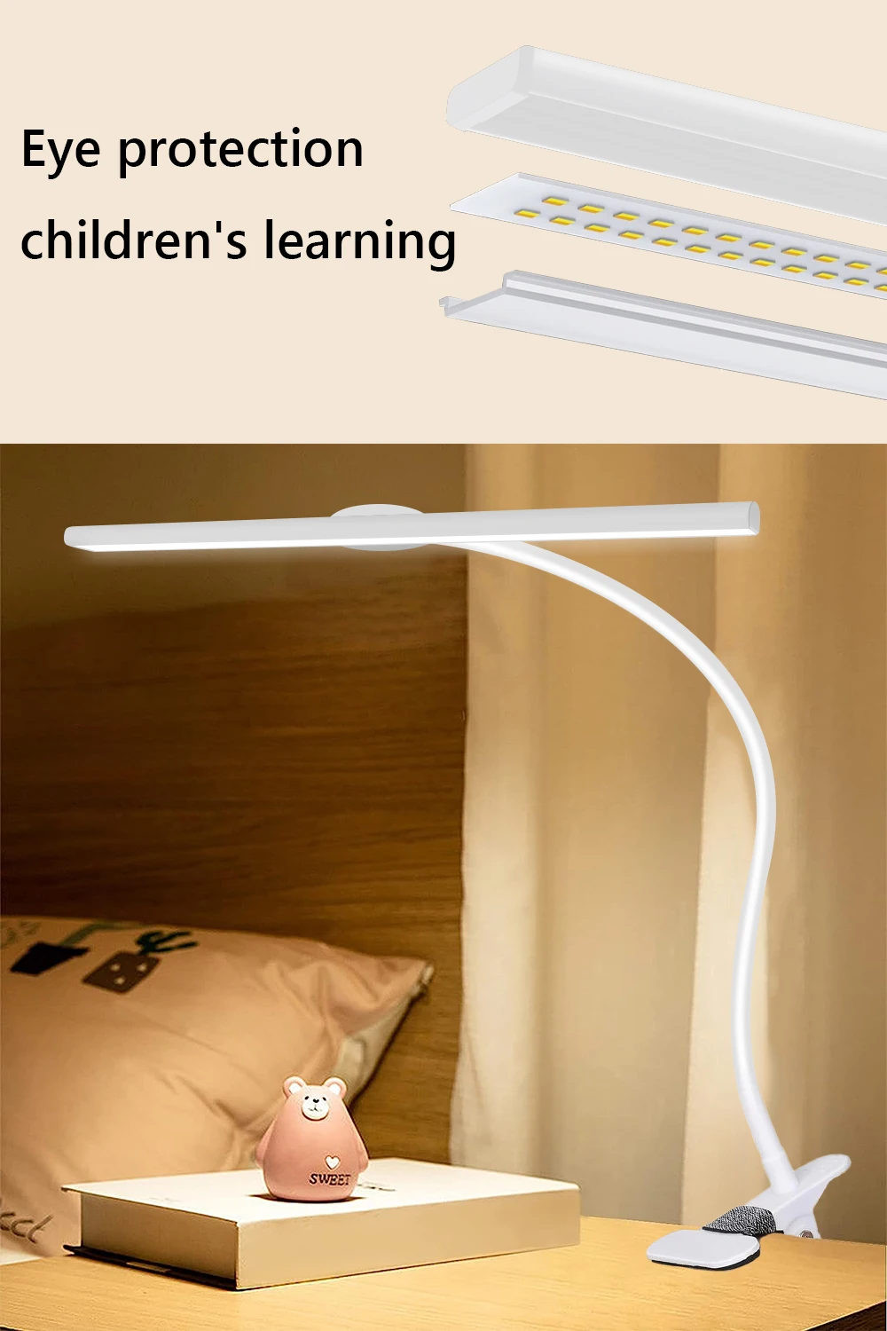 Imagem -06 - Led Dimmable Desk Lamp Clamp Light Proteção para os Olhos Cores Temperature10 Brilho 10w 40cm