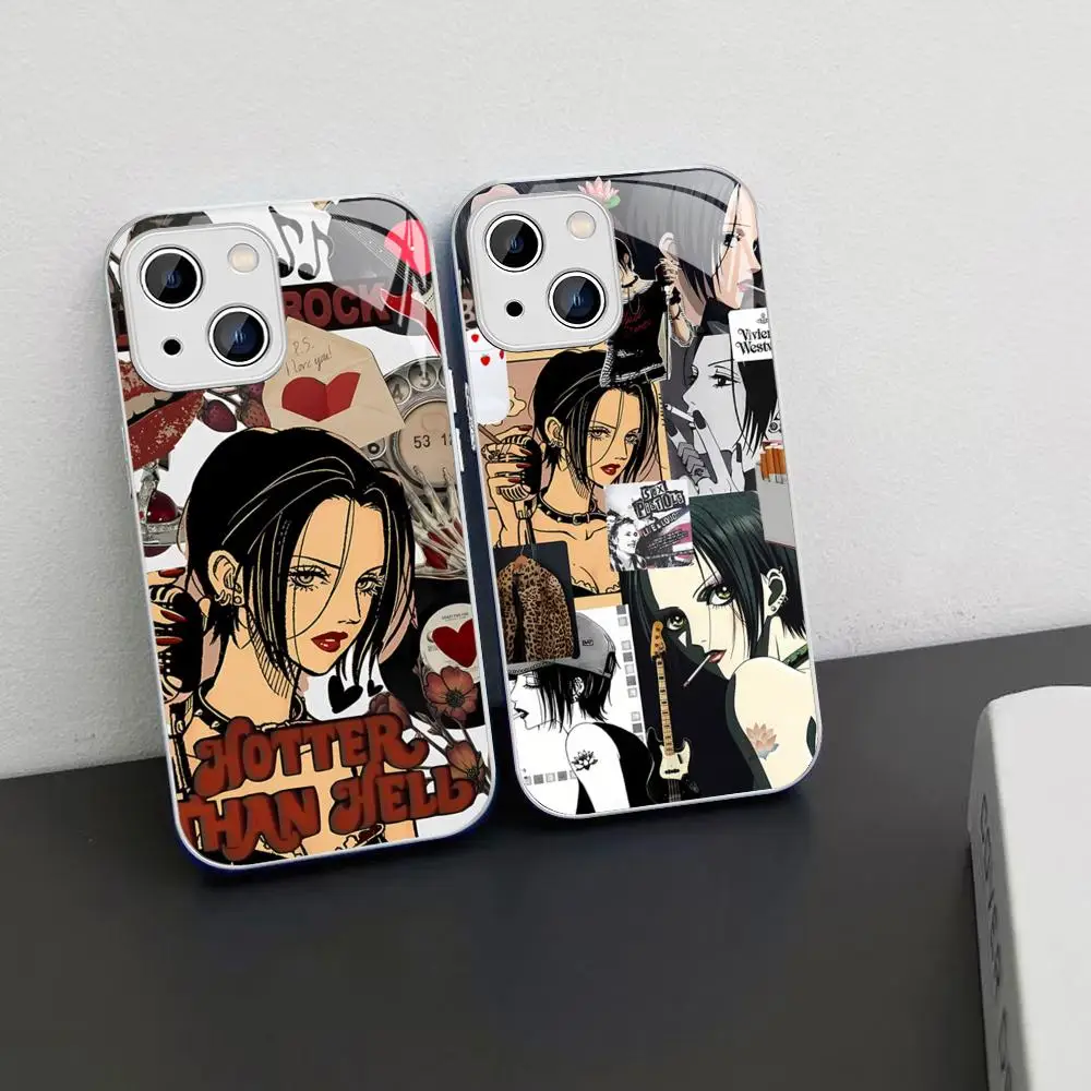 Nana Osaki Anime Phone Case For iPhone 14 13 12 Mini 11 Pro XS Max X XR 14 Plus Tempered Glass Cover