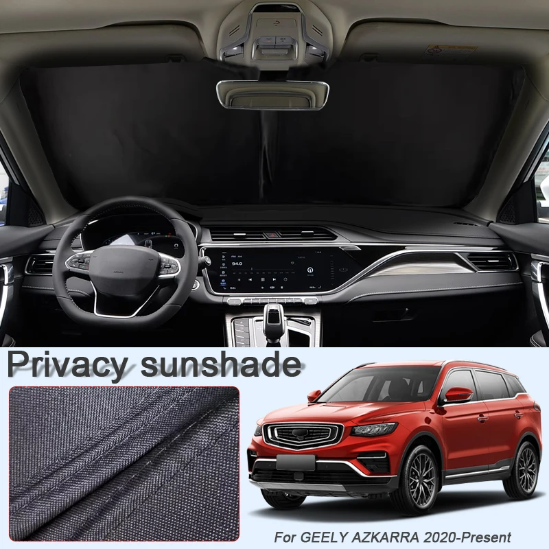 Car Black Window Privacy Sunshade For GEELY AZKARRA 2020-Present Auto Anti-UV Heat Insulation Protect Cover Interior Accessory