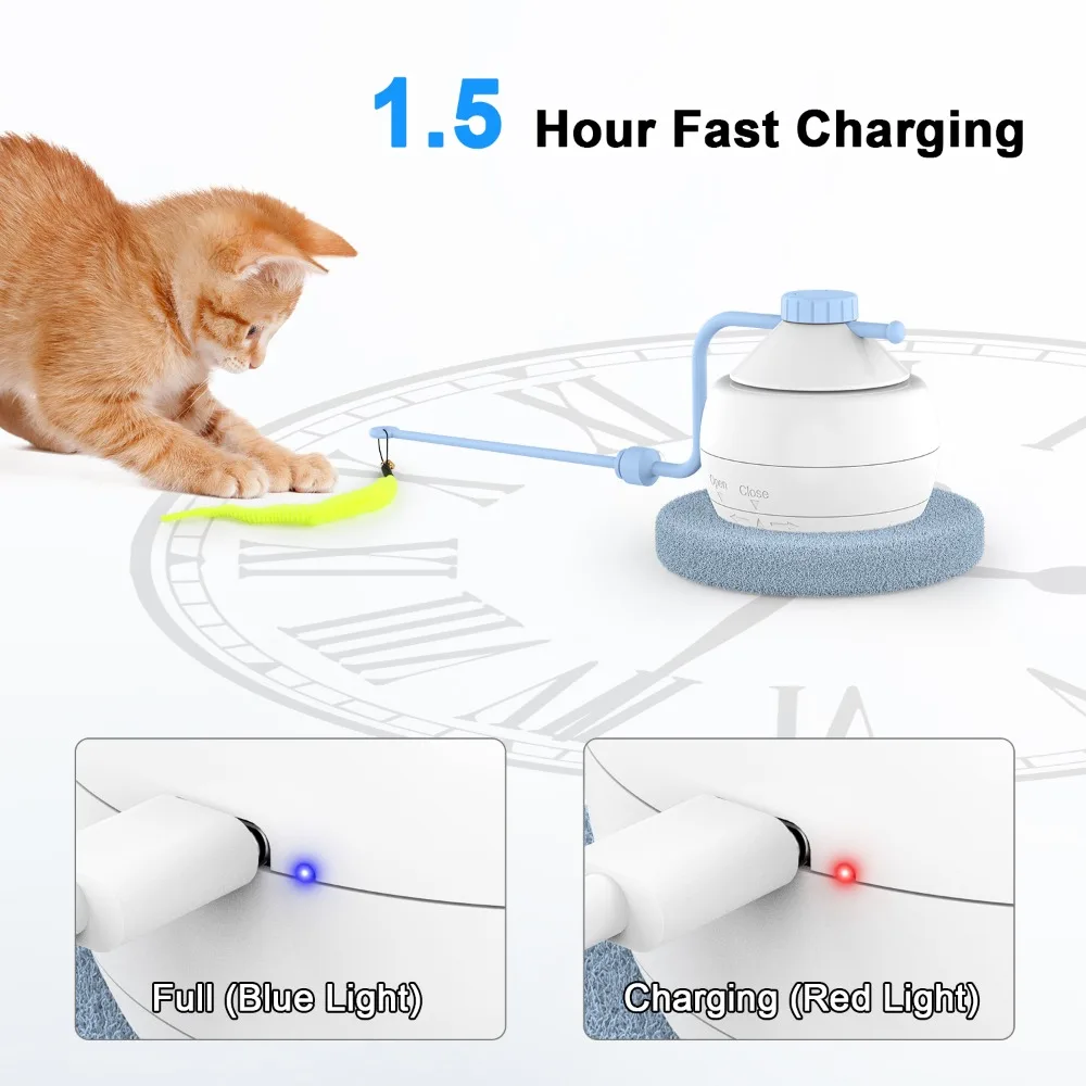 Electric Cat Toy USB Charging 360 Rotating Interactive Puzzle Intelligent Pet Items Cat Teasing Feather Cat Supplies Accessories