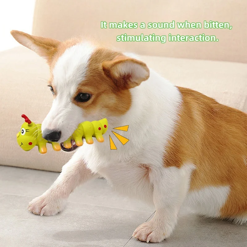 Latex toy caterpillar, slow rebound stress-relieving simulation caterpillar medium and large dog sound toy