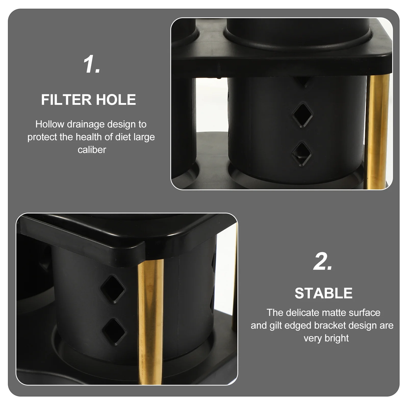 

2pcs Chopsticks Holder Stainless Steel Kitchen Utensil Storage Rack Drain Holes Cutlery Organizer Spoon Fork Knife Container