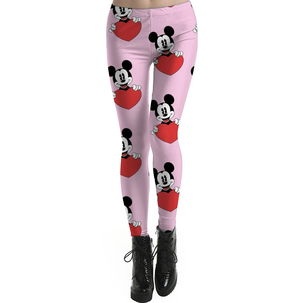 Disney Minnie and Mickey Mouse print Leggings For Women Leggings camouflage Fitness Pants Soft Stretchy Tights Leggings Physical