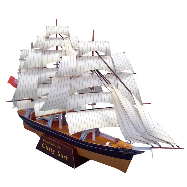 Cutty Sark Paper Model - DIY Handcraft Origami Kit Educational Activity Toy Students Creative Paper Model For Collection Display