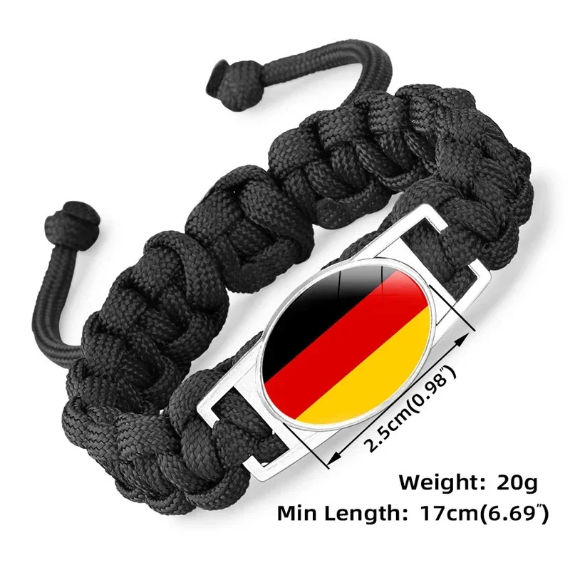 Multi-functional Outdoor 7-cell Flag Brand Parachute Cord Survival Bracelet for Camping, Biking, Hiking, Emergency Rescue, Etc.