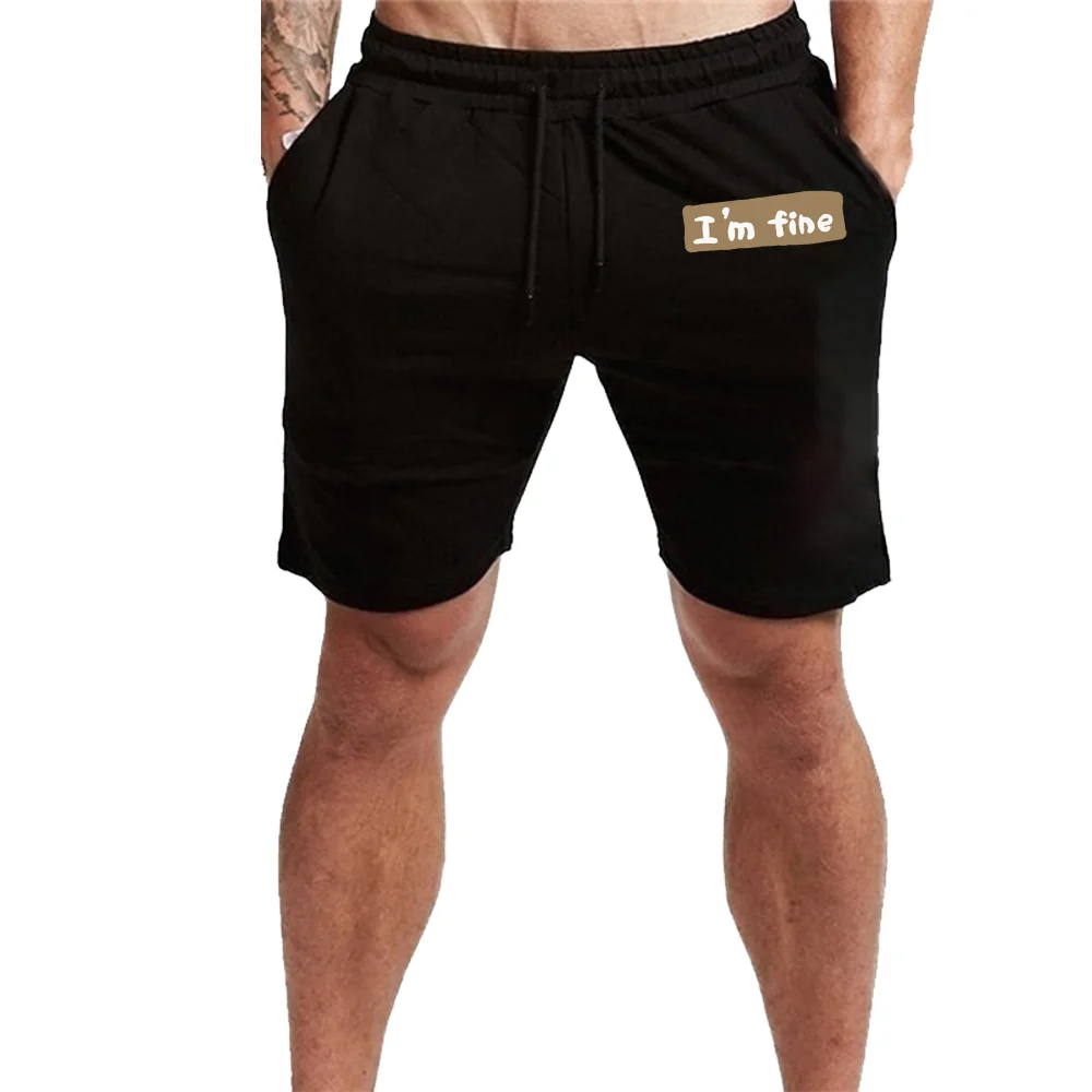 Herren Shorts Kleidung Laufen Sommer hose männlich lose Fitness studio Kordel zug Druck hosen Outwear Kleidung für Mann