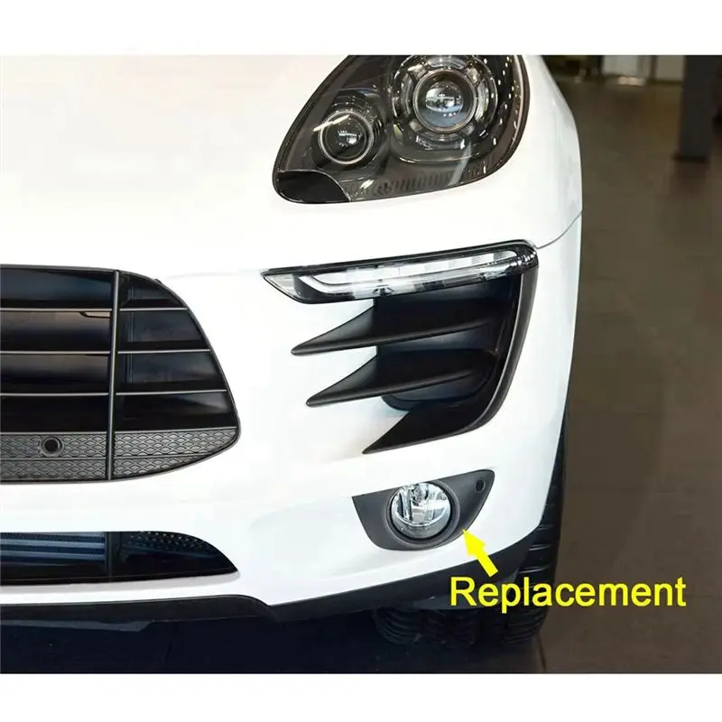 Reliable-Pair Front Bumper Fog Lamp Trim Bezel Fog Light Decorative Cover For Macan 95B 2014-2017 95B807795B 95B807796B
