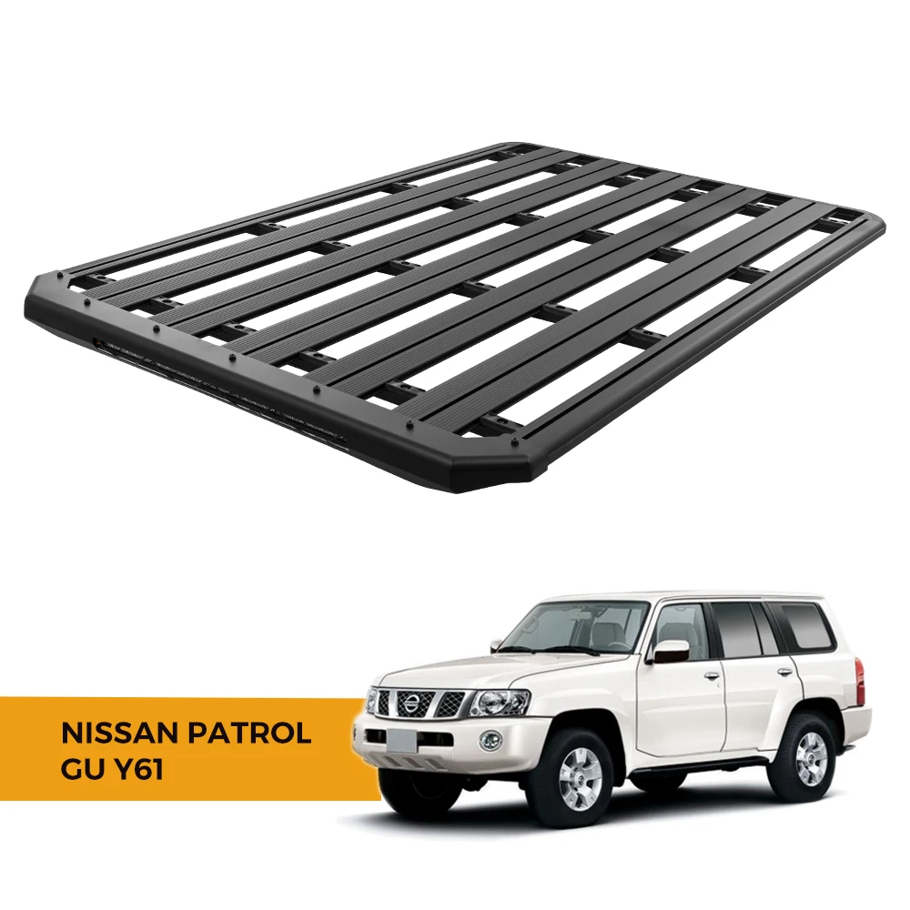 

Multifunctional 4x4 Offroad Aluminum Roof Rack Platform Car Luggage Rack For Nissan Patrol Gu Y61custom