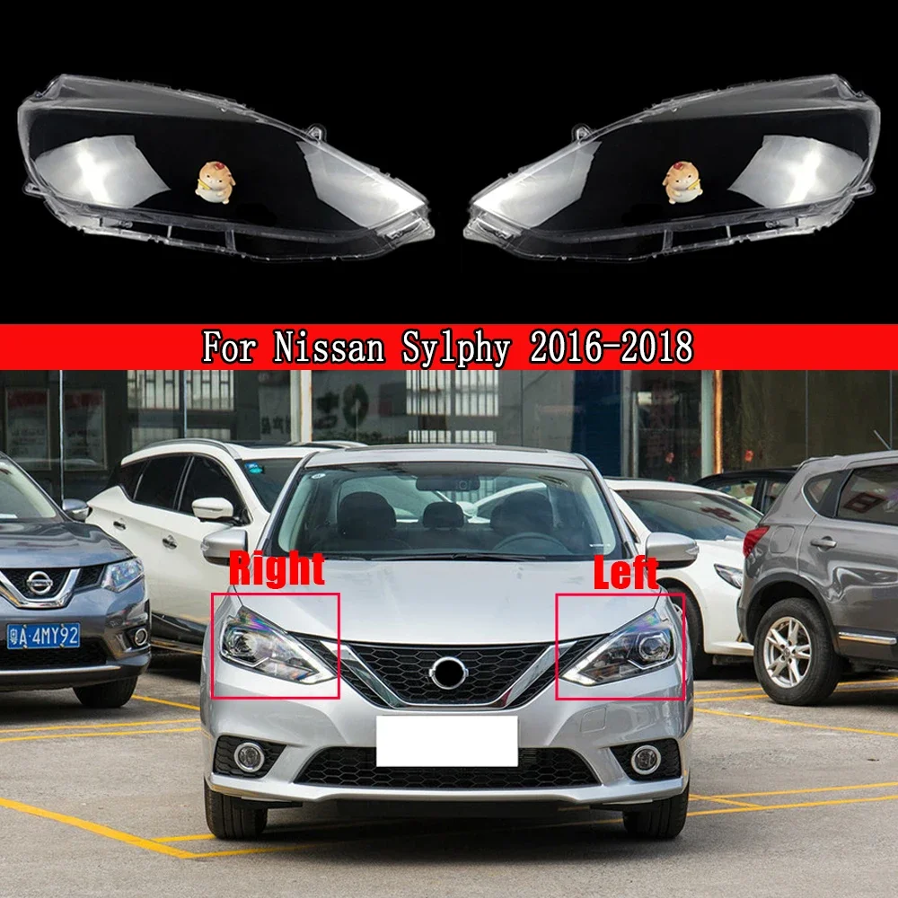 

Car Front Glass Lens Lamp Shade Shell Transparent Auto Light Case Headlight Cover For Nissan Sylphy 2016-2018 Auto Light Caps