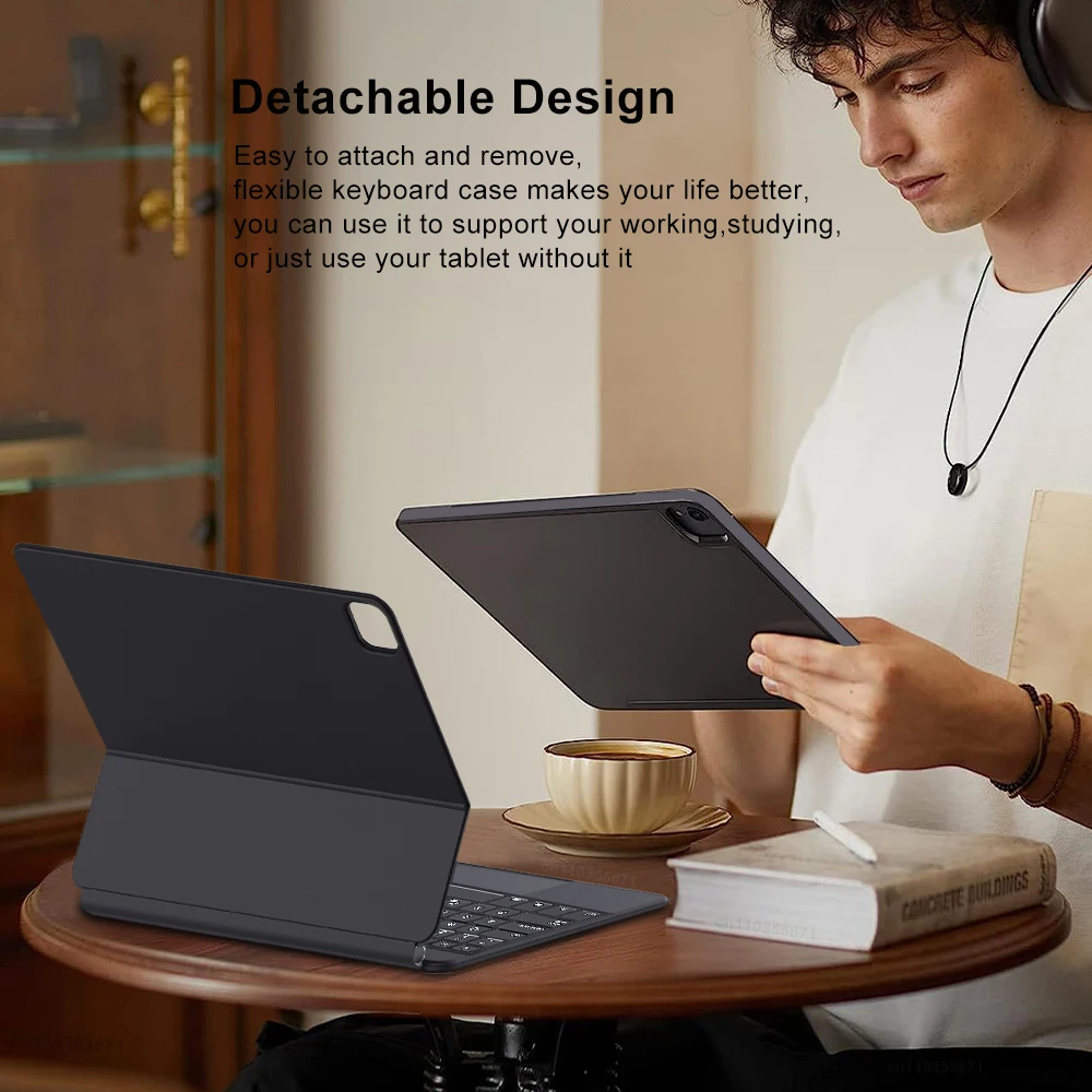 Imagem -05 - Capa Mágica do Teclado Bluetooth Case Inteligente para Ipad Pro Ipad ar 10th Geração 2023 2023 129 11