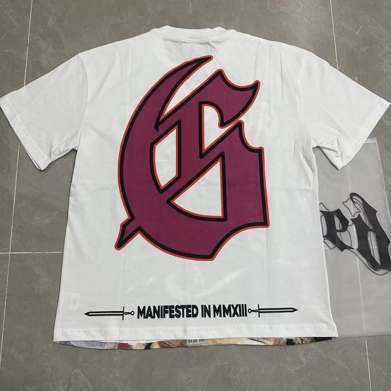 Godspeed Skull Baseball Player Print Cotton T-Shirt round Neck Short Sleeve Retro Streetwear Summer Fashionable Unisex Tee