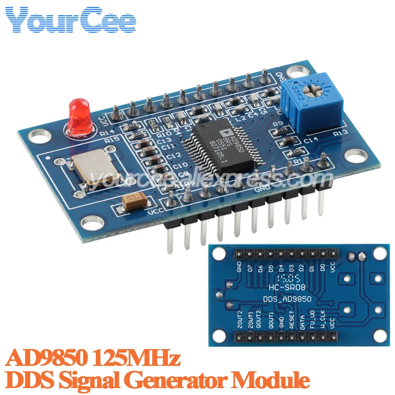 5 szt./1 szt. AD9850 125MHz AD9851 180MHz Moduł generatora sygnału DDS Generator sinusoidalny i kwadratowy Płytka rozwojowa 0-1MHz — zdjęcie 5