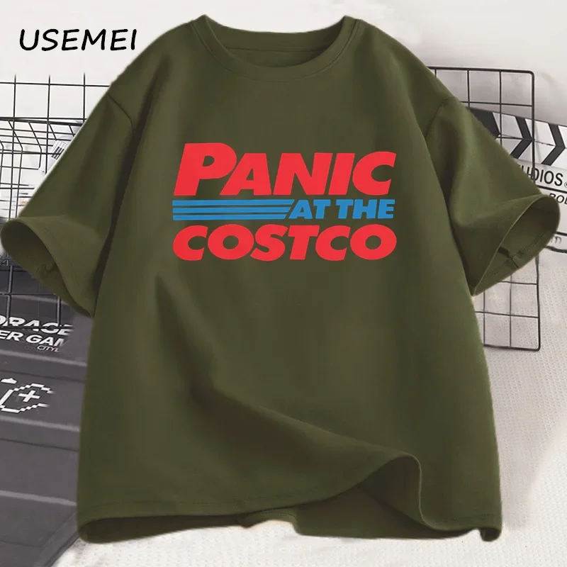 Panic At The Costco Graphic T-shirts Costco Lovers Tee men fashion Oversized cotton t shirt Streetwear Tshirt Men's Clothing Tee image 4