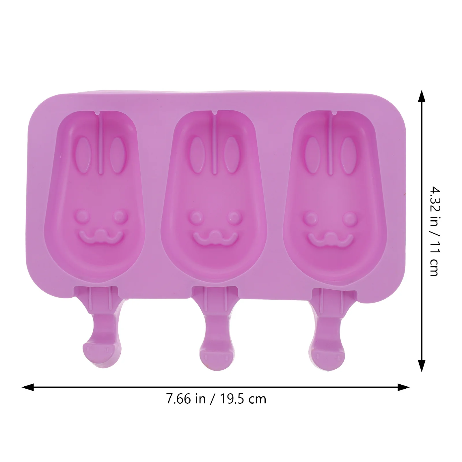 

1Set Silicone Ice Cream Mold Rabbit Shape Creative Silicone Popsicle Maker with Lid and Sticks Multi-Use Kitchen Tool