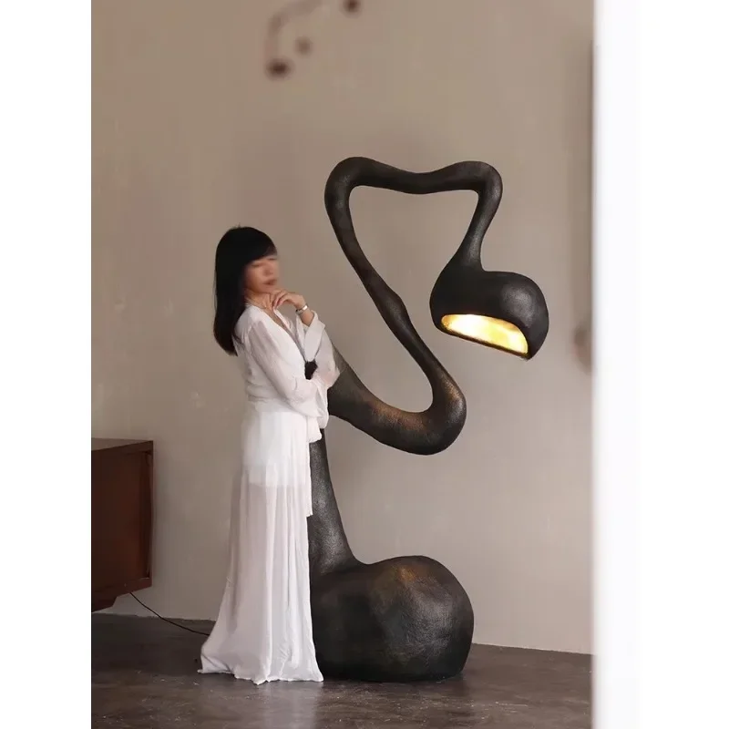 Medieval Floor Lamp Gallery Sculpture Villa Living Room Art Atmosphere Wabi Sansi Wind