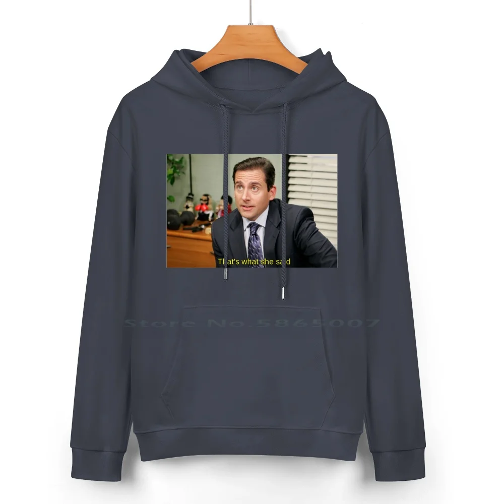 That's What She Said-Michael Pure Cotton Hoodie Sweater 24 Colors Michael The Office Thats What She Said Meme Dunder Mifflin