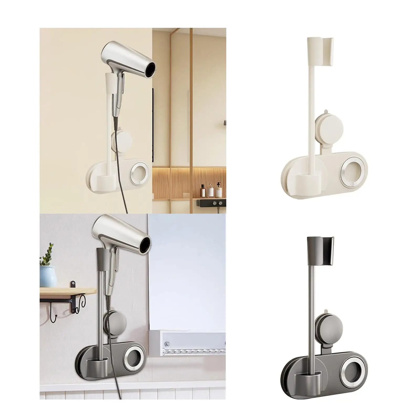 

Hands Free Hair Dryer Stand Adjustable Height for Bathroom Home Makeup Room
