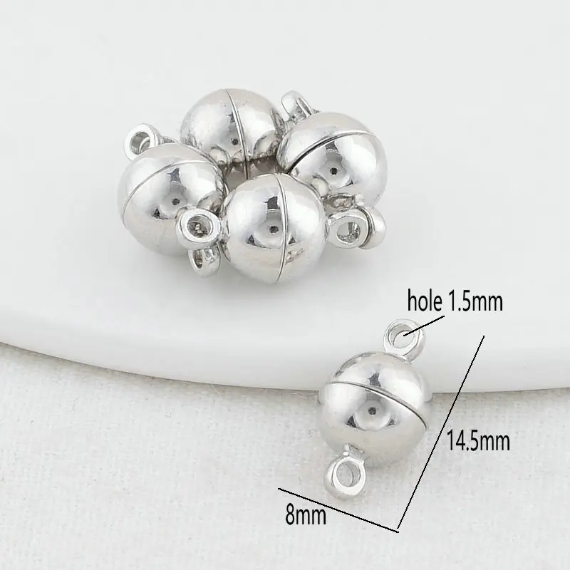 6*11MM 8*14MM 14K Gold Farbe Überzog Messing Magnetische Armband Spange Perlen Hohe Qualität für Diy Schmuck, Die Entdeckungen Zubehör
