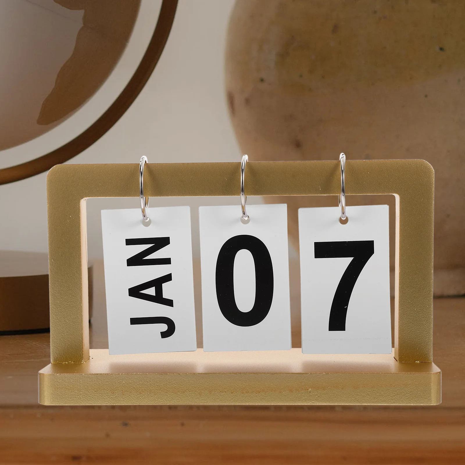 

Desktop Calendar Coffee Table Accessories Creative Farmhouse Flip Vertical Perpetual Wooden for Home Bar Standing Office