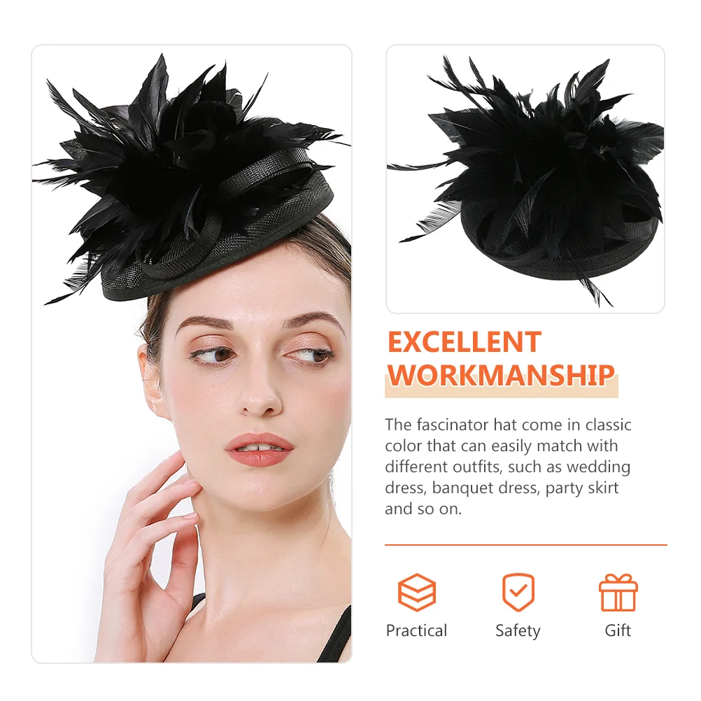 Fascinator Headband for Women Barrette Hat Hats Hair Fascinators Prom Facinatiors