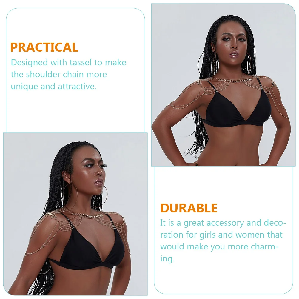 

Tassel Shoulder Chain Women Body Jewelry Lightweight Alloy Chains Girls Bikini Novelty Party Accessories Fashion Piercing
