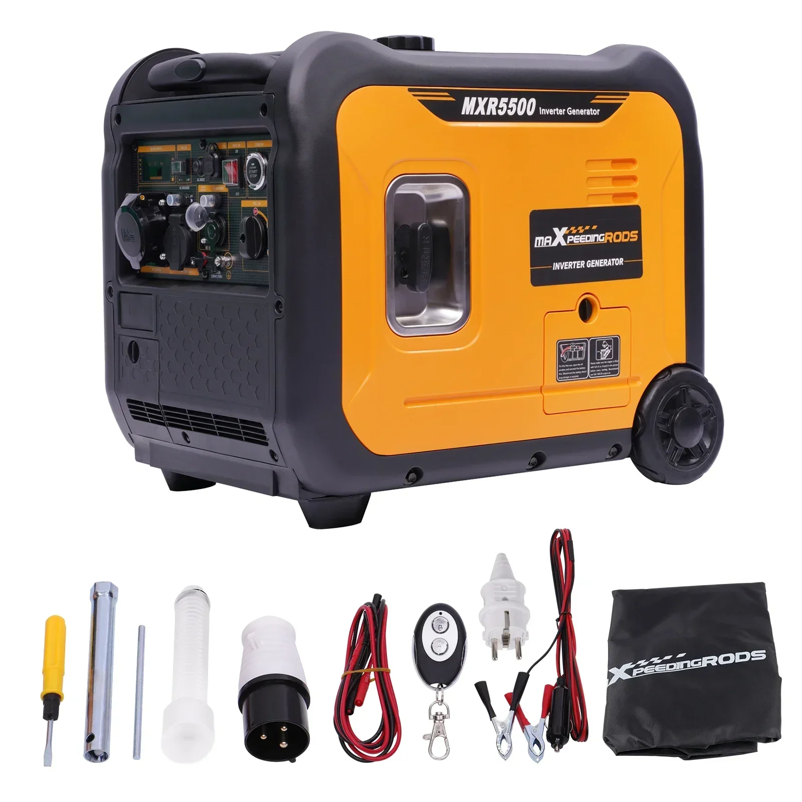 

'a For maXpeedingrods Portable Inverter Generator 5500W Max 5000 Watt Electric Start Parallel